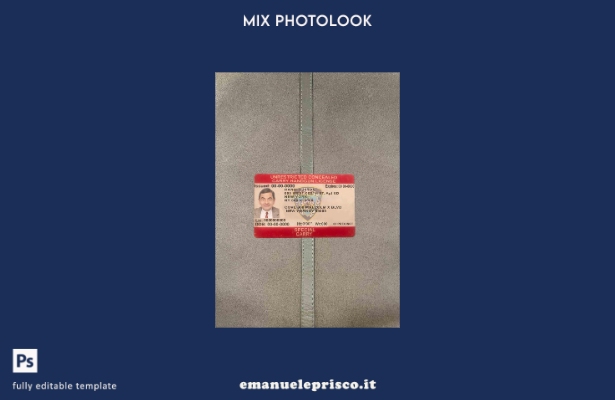 modello FRONTALE photolook con licenza di trasporto nascosto illimitata stile ve