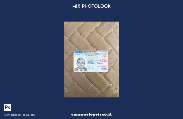 modello FRONTALE photolook della carta di residenza in stile verificato in Spagn