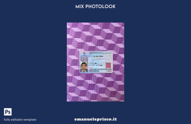 modello FRONTALE photolook della scheda di registrazione della domanda dell'agen