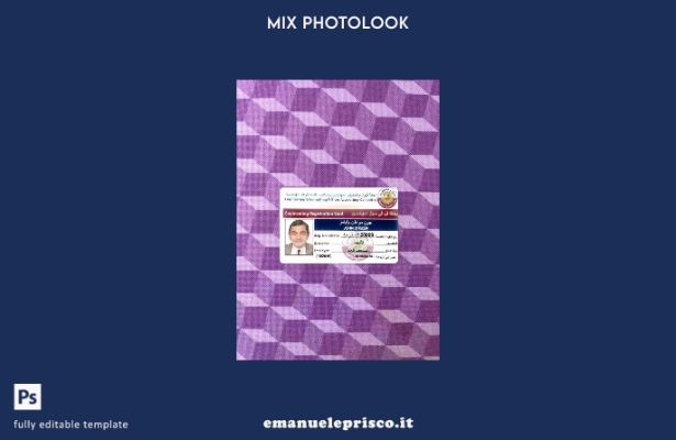 modello FRONTALE photolook della scheda di registrazione tecnica del Qatar in st