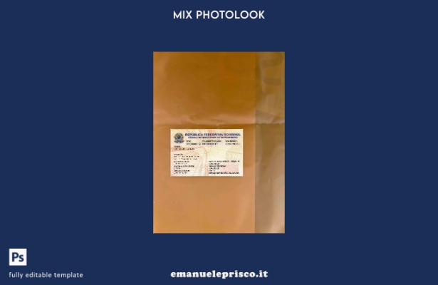 modello FRONTALE photolook per permesso di residenza in Brasile stile verificato