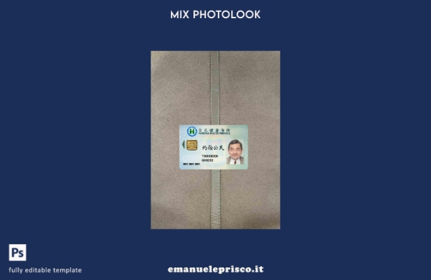 modello FRONTE photolook dell'assicurazione sanitaria nazionale di Taiwan in sti