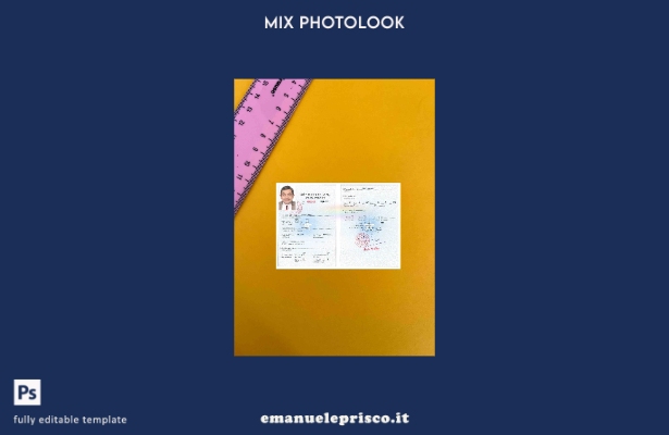 modello photolook per la versione del permesso di lavoro in Vietnam in stile ver