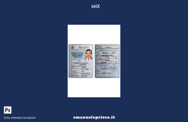 modello di carta d'identità del Ministero degli affari interni della Turchia in
