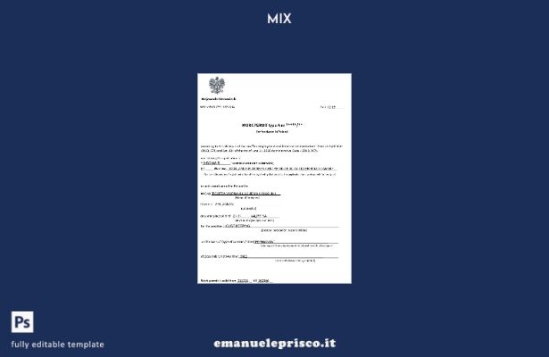 modello di permesso di lavoro per la Polonia in stile verificato