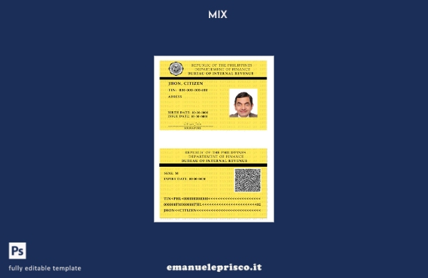 modello verificato dell'ufficio delle entrate interne delle Filippine