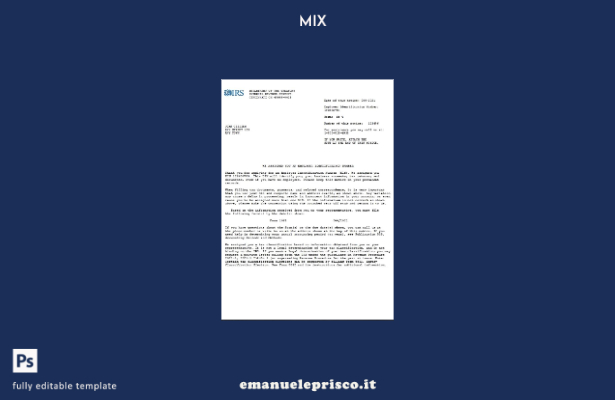 stile verificato Modello di registrazione aziendale USA INTERNAL REVENUE SERVICE