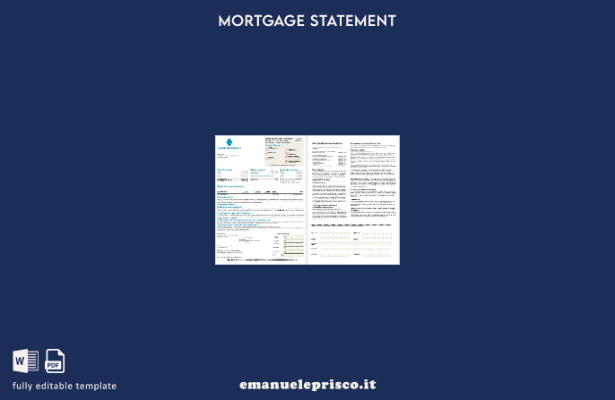 estratto conto ipotecario della Trinidad e Tobago Republic Bank in stile verific