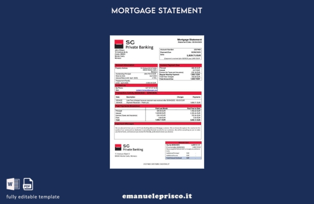 estratto conto mutuo Monaco SG Private Banking (Monaco) in stile verificato Mode