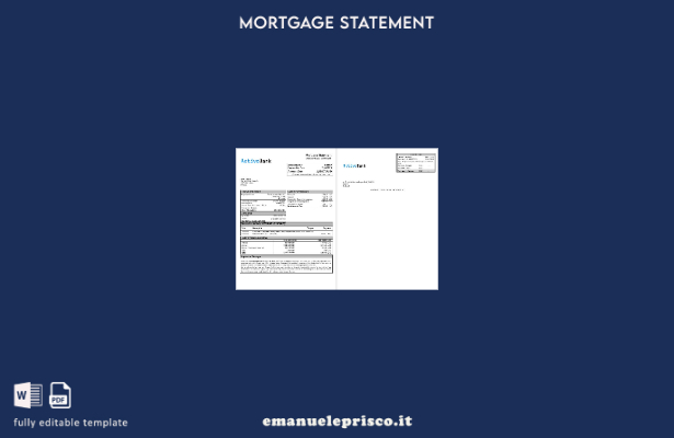 estratto conto mutuo Portogallo Activebank in stile verificato nel modello di fo