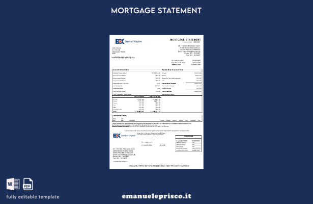 modello di dichiarazione dei mutui della Bank of Khyber in stile verificato Paki