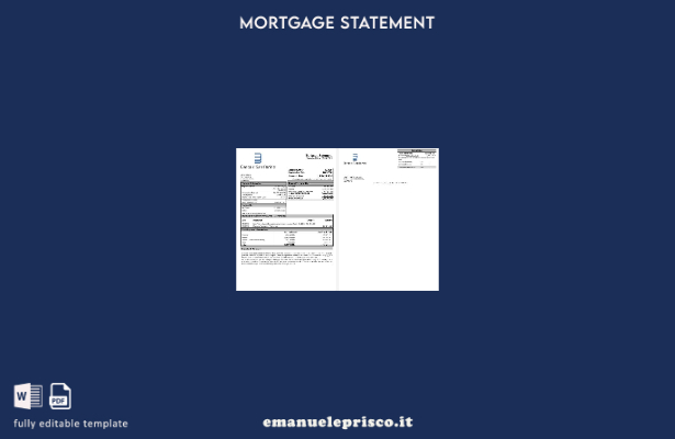 modello di estratto conto ipotecario della Banca di San Marino in stile verifica
