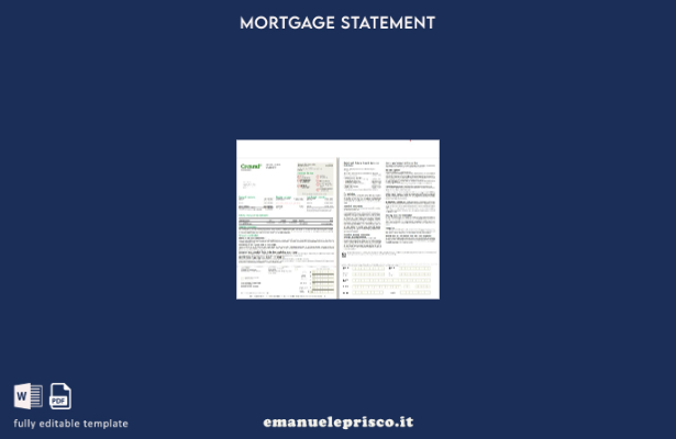 modello di estratto conto mutuo bancario Andorra Creand Credit Andorra in stile