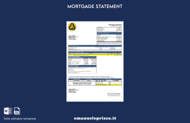 modello di estratto conto mutuo bancario Eritrea Housing and Commerce in stile v