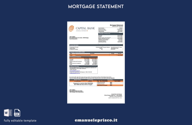 stile verificato Dichiarazione del mutuo della Macedonia del Nord Capital Bank A