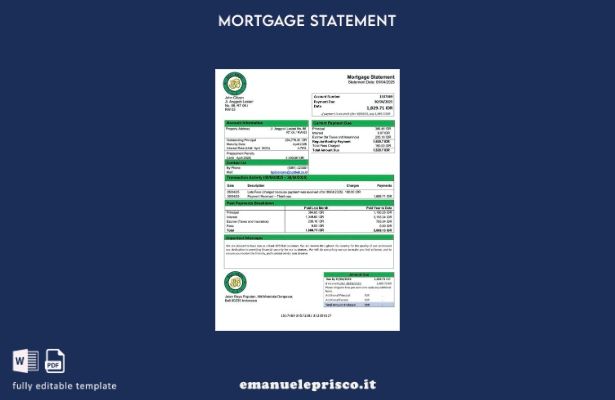 stile verificato Dichiarazione di mutuo Indonesia Bank BPD Bali Modello Word e P