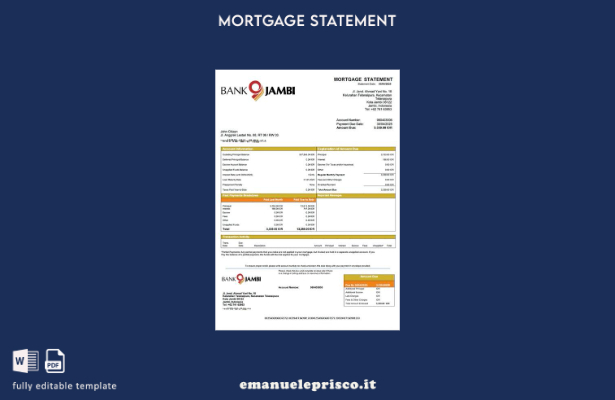 stile verificato Dichiarazione di mutuo Indonesia Bank Jambi Modello Word e mode