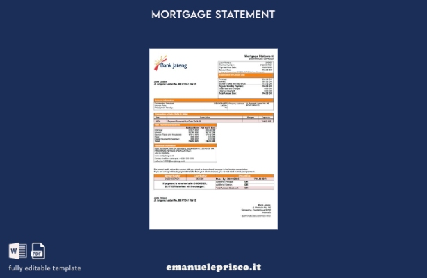 stile verificato Dichiarazione di mutuo Indonesia Bank Jateng Modello Word e mod