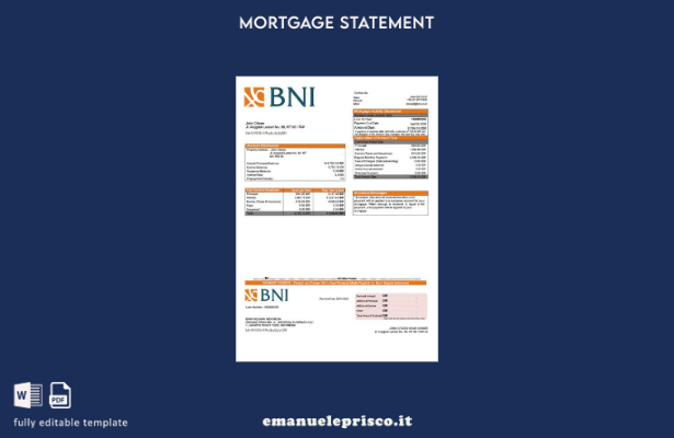 stile verificato Dichiarazione di mutuo Indonesia Bank Negara Indonesia (BNI) Mo