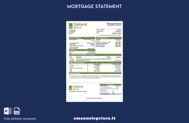 stile verificato Dichiarazione di mutuo Norvegia Cultura Sparebank Modello Word