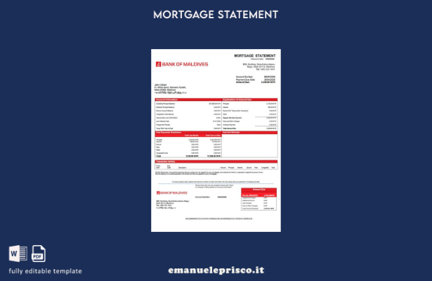 stile verificato Dichiarazione di mutuo della Banca delle Maldive delle Maldive
