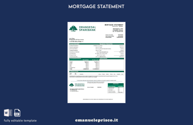 stile verificato Dichiarazione di mutuo norvegese Drangedal Sparebank Modello Wo