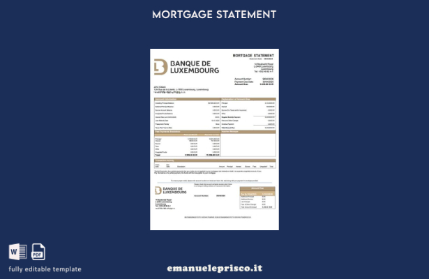 stile verificato Dichiarazione ipotecaria Lussemburgo Banque de Luxembourg Model