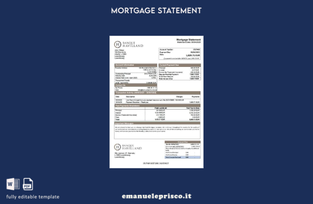 stile verificato Dichiarazione ipotecaria Luxembourg Banque Havilland Modello Wo