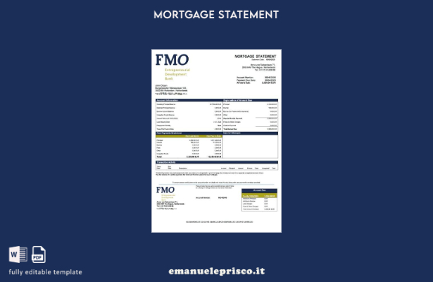 stile verificato Dichiarazione ipotecaria olandese FMO Bank Modello Word e model