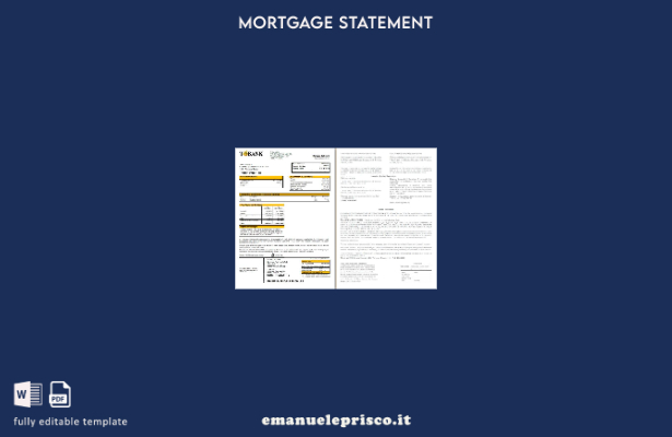 stile verificato Estratto conto mutuo bancario Bhutan T, pagine, modello