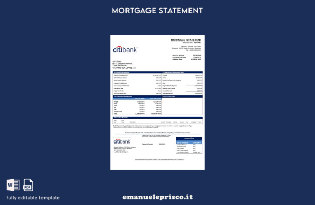 stile verificato Malesia Citibank Malesia dichiarazione di mutuo Modello Word e