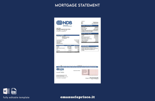 stile verificato Modello Word e modello PDF di dichiarazione dei mutui della M 1