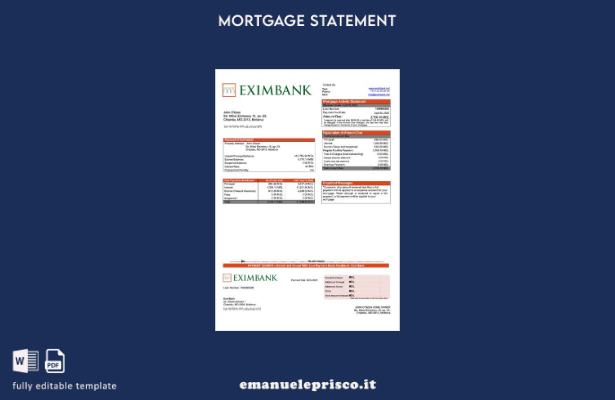 stile verificato Modello di dichiarazione dei mutui Moldova EximBank Modello Wor