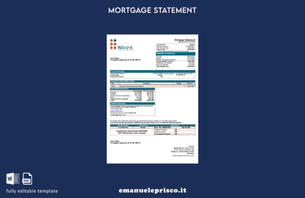 stile verificato Modello di dichiarazione di mutuo Hibank Indonesia Modello Word