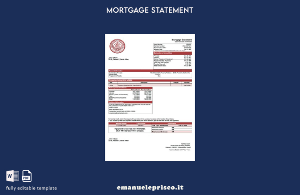 stile verificato Modello di estratto conto ipotecario India Nainital Bank Modell