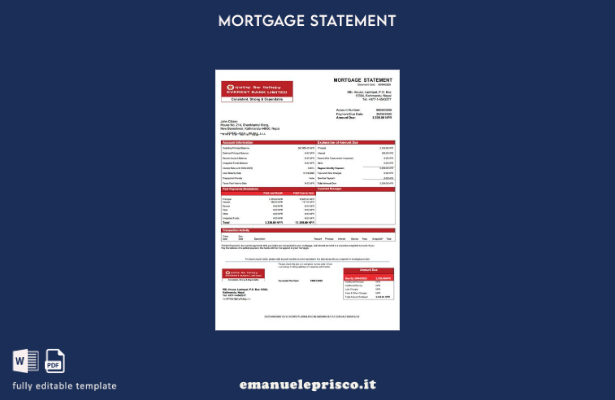stile verificato Modello di estratto conto ipotecario Nepal Everest Bank Modello