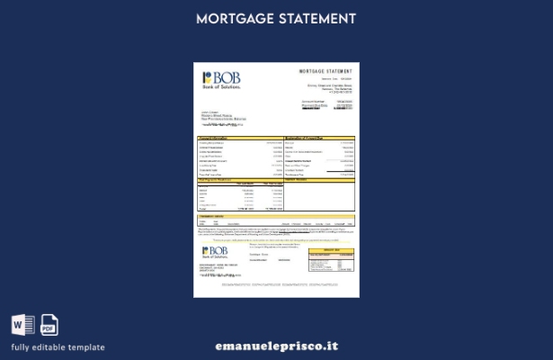 stile verificato modello di estratto conto del mutuo bancario della Banca delle