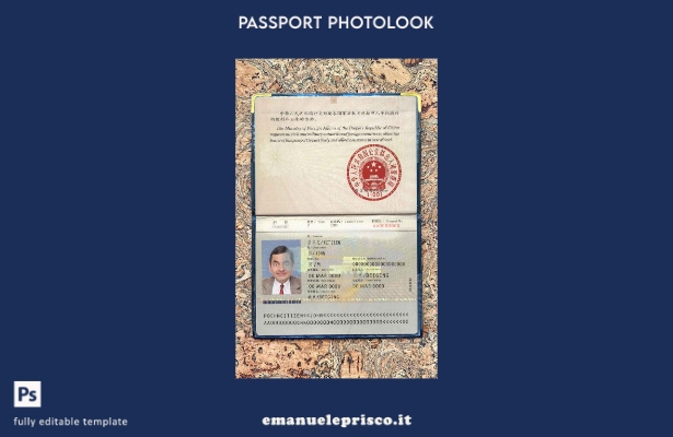 modello di aspetto fotografico China Pass () in stile verificato