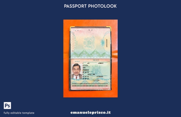 modello di aspetto fotografico del Grenada Pass in stile verificato