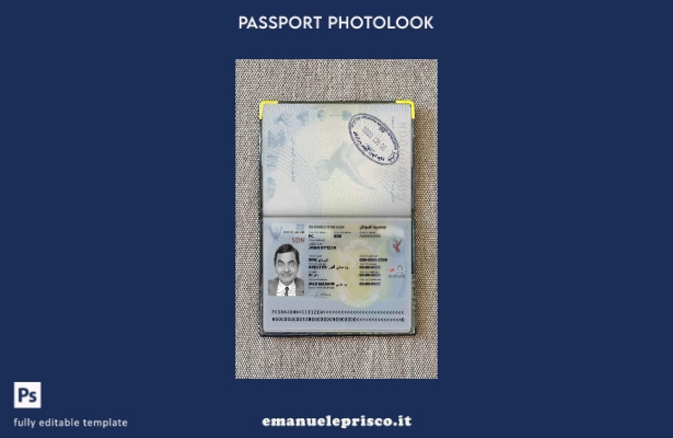 modello di aspetto fotografico del Sudan Pass in stile verificato