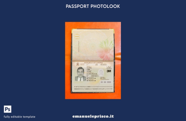 modello di aspetto fotografico del pass Utopia stile verificato