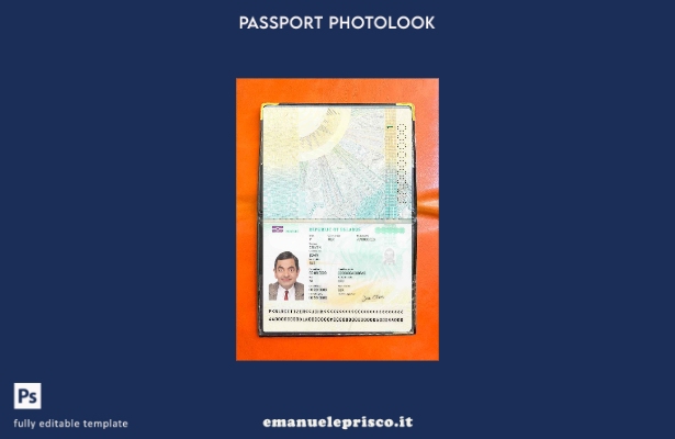 modello di aspetto fotografico del pass per la Bielorussia in stile verificato (