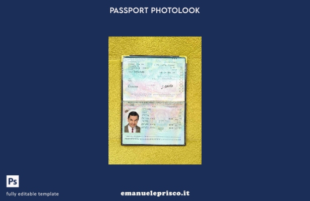 modello di aspetto fotografico del passaporto afghano in stile verificato