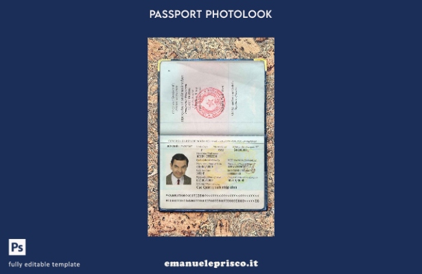 modello di aspetto fotografico del passaporto del Vietnam in stile verificato
