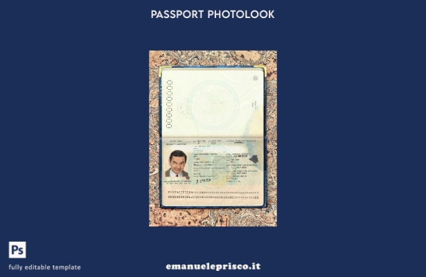 modello di aspetto fotografico del passaporto dell'Algeria in stile verificato
