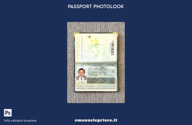 modello di aspetto fotografico del passaporto dell'Ecuador in stile verificato