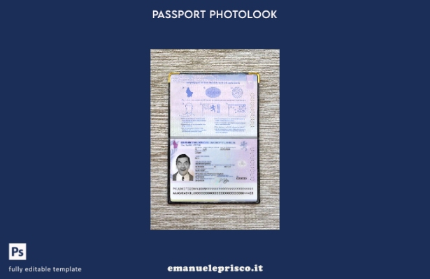 modello di aspetto fotografico del passaporto lussemburghese in stile verificato
