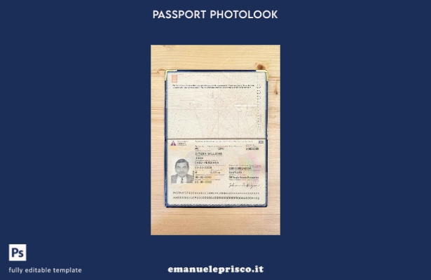 modello di aspetto fotografico di passaggio di Cabo Verde in stile verificato