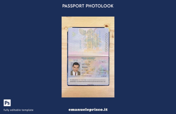 modello di look fotografico con passaggio di foto in stile verificato Indonesia