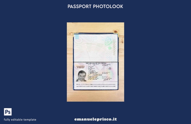 modello di passaporto colombiano in stile verificato